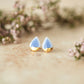 Gold Dipped Tear Stud - various colours