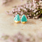 Gold Dipped Tear Stud - various colours